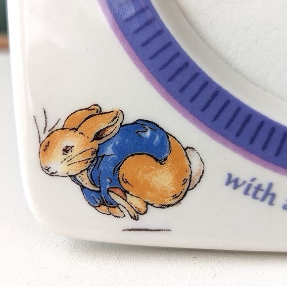 Peter Rabbit Ceramic Picture Frame - White and Purple - Picture 6 of 10